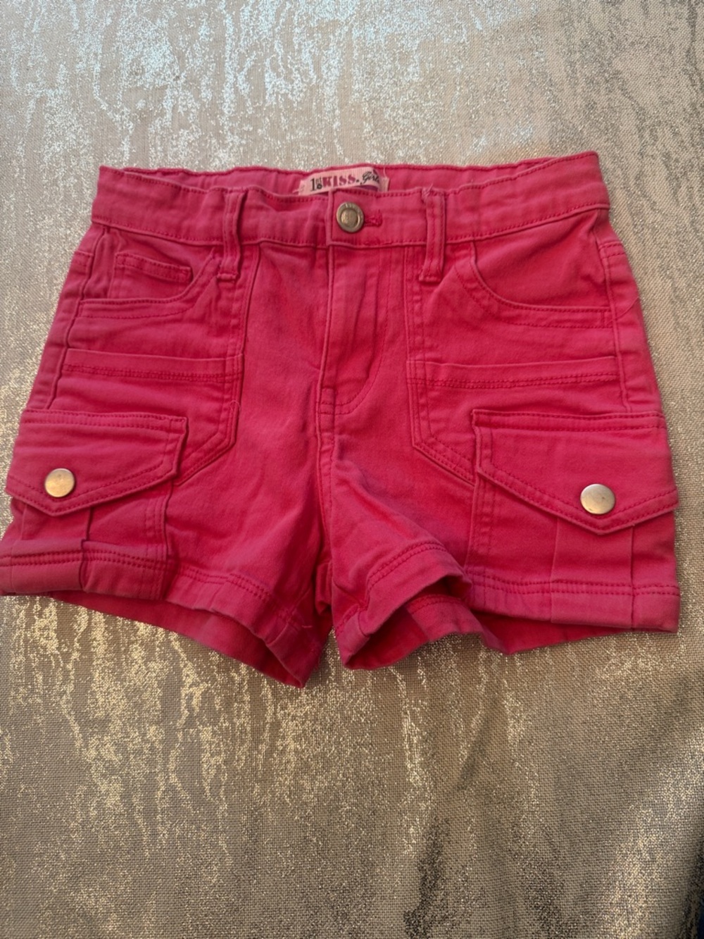 Kiss Hot Pink Cargo Pocket Shorts